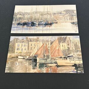 French Oversized Nautical Watercolor Postcards